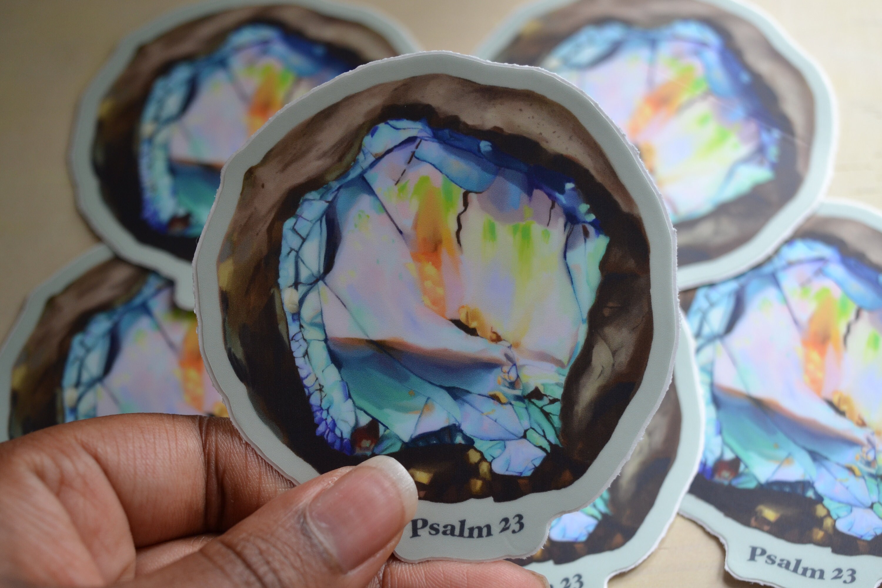 Opal Ras Sticker Psalm 23 Opal Sticker, Geology Lover, Christian Faith Art, Waterproof ...
