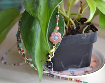 Pastel Floral Beaded Glasses Chain | Fashionable Eye wear