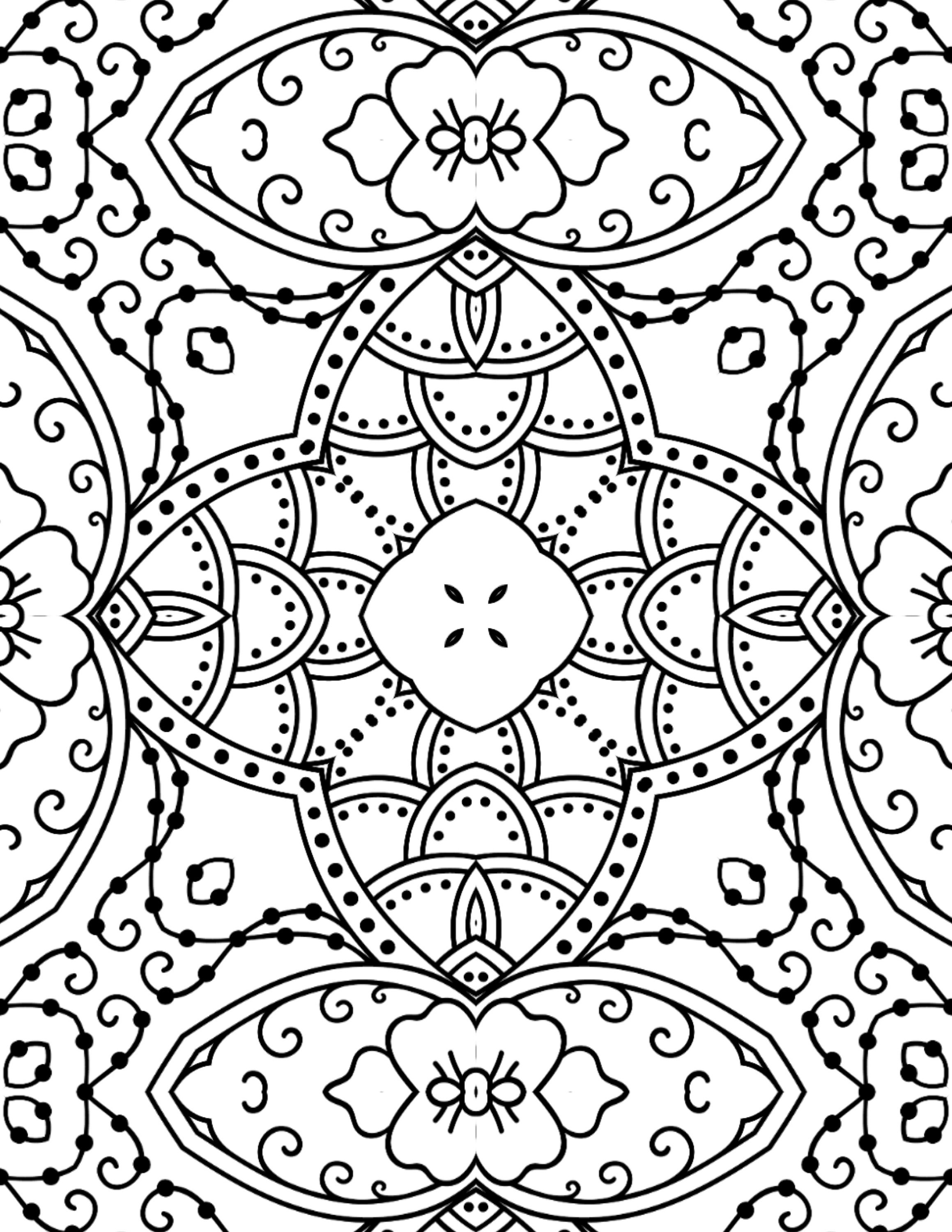 Therapeutic Mandala Adult Coloring Pages With Easy Download - Etsy