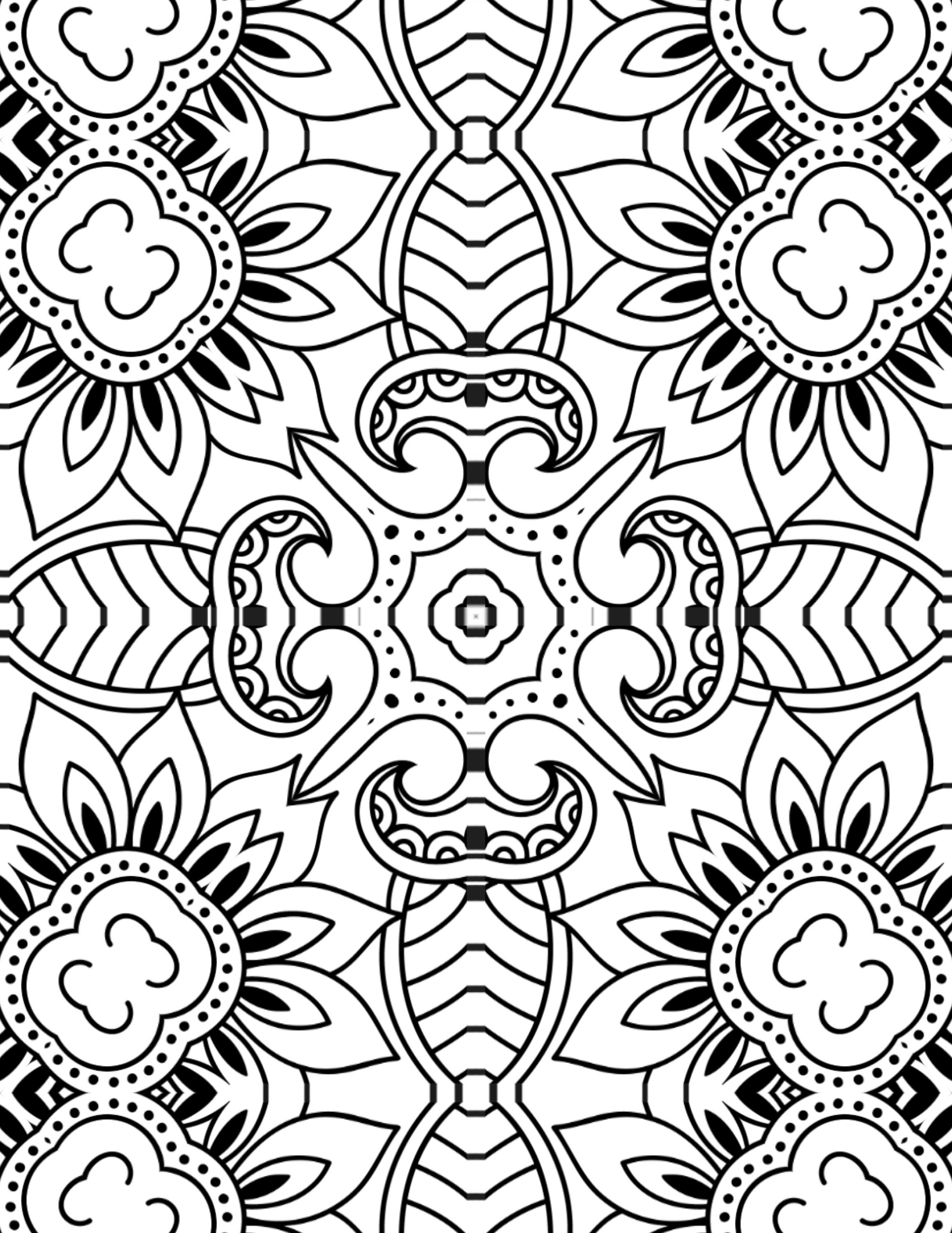 Therapeutic Mandala Adult Coloring Pages With Easy Download - Etsy