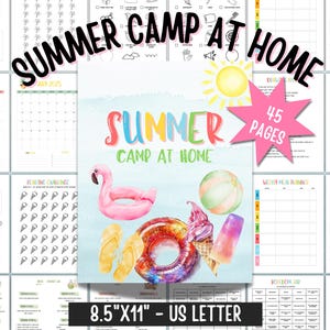 Summer Camp at Home Planner Printable | Adventure Book | Summer Camp at Home Guide | Summer Camp at Home Guide | Summer Planner Kids