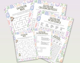 Easter Activity Bundle for Kids | Printable Games (Digital Download)