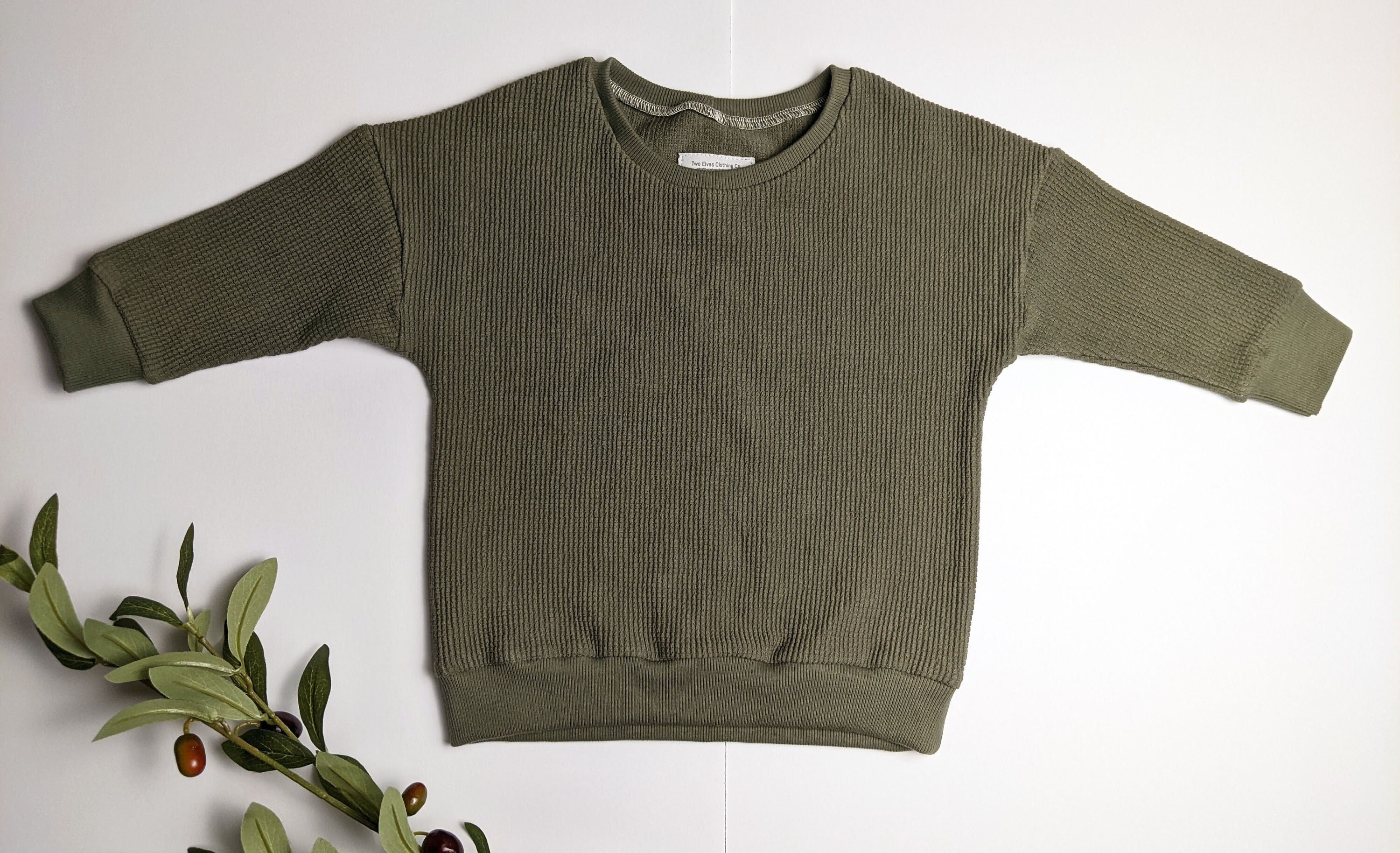 Waffle Knit Crewneck - Etsy Waffle Knit Crewneck - Etsy