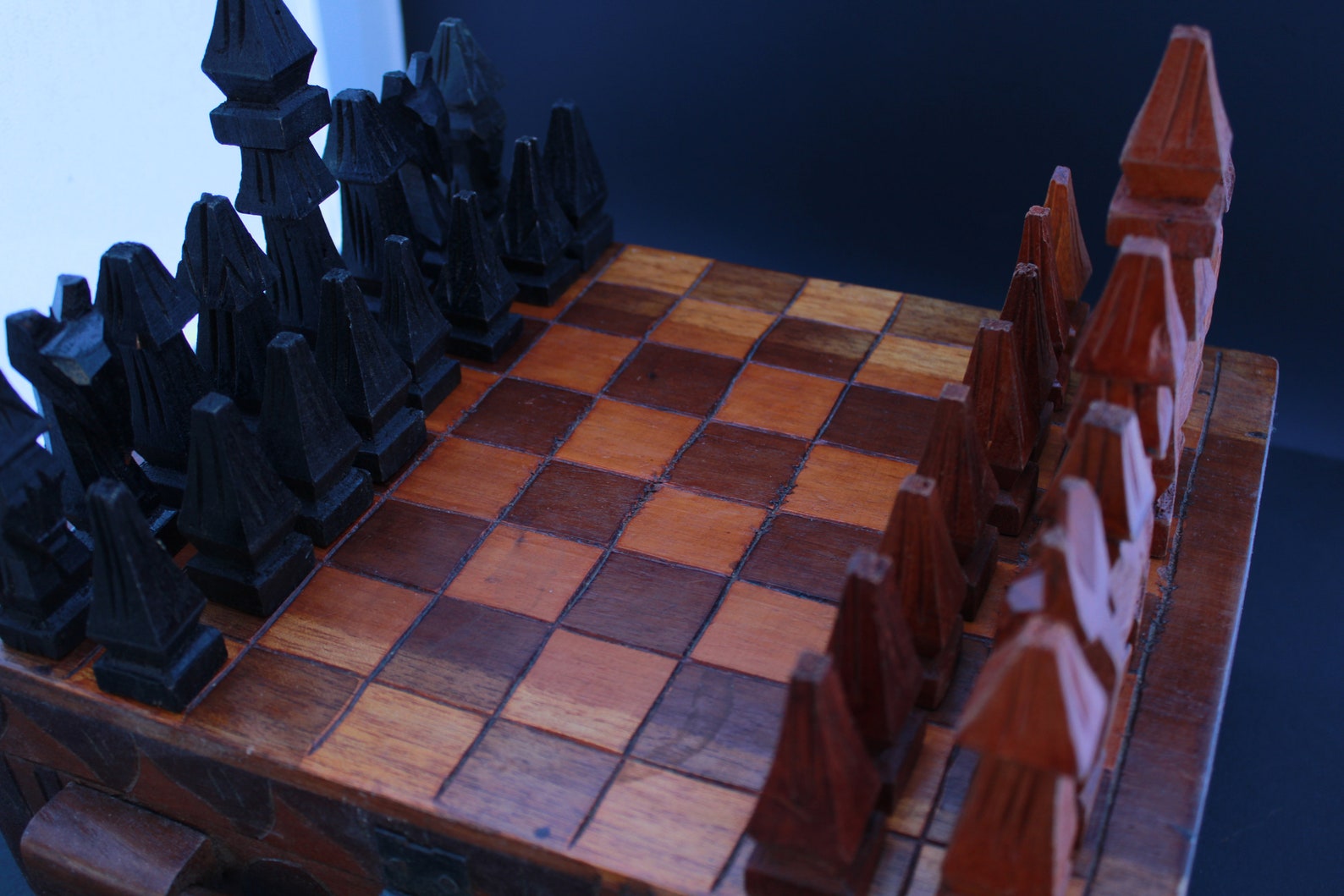 Chess Set with Wooden Pieces