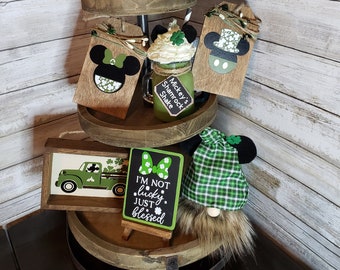 Disney St Patrick's Day /St Patrick's Day Mickey Decor/ Disney St Patrick's Day Tier Trays/ Disney Holiday