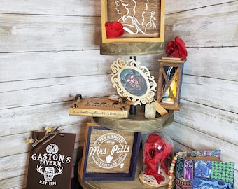 Disney Die Schöne und das Biest Etagere als Dekoration, Disney-Schilder, Die Schöne und das Biest-Dekoration