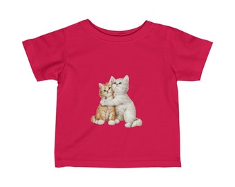 T-shirt en jersey fin pour bébés qui aime les chats