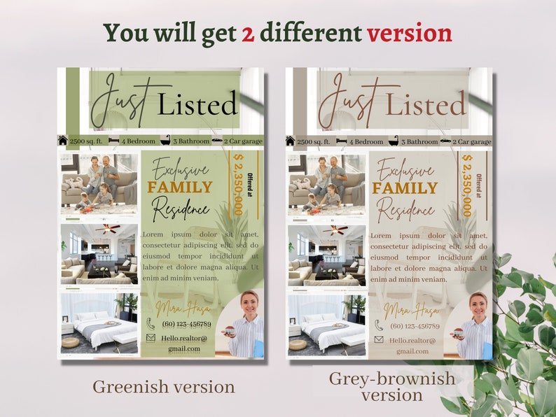 Real Estate Flyer Template, Customizable Agent Marketing Handout (canva ...