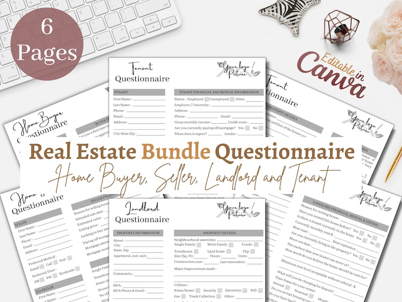 Client Bundle Real Estate Questionnaire Application Forms, Home Buyer