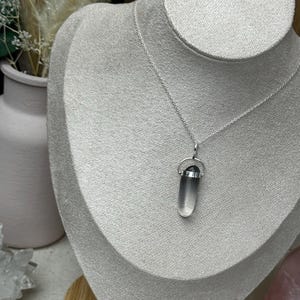 Blue Tara Tumbled Pendant, set in Sterling Silver from Bahia Brazil | Blue Amphibole | Pendant 2.7cm. With Setting 3.9cm | Chain Optional