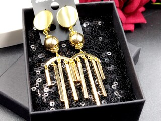 Poxtex Orecchini A Goccia Placcati Oro 14K Per Donna – Grandi E Leggeri – Design Ipoallergenico Senza Nichel – Idea Regalo