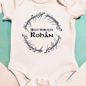 Personalised Lord of the Rings Babygrow Baby Vest Baby Birth Announcement Onesie image 3