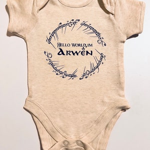 Personalised Lord of the Rings Babygrow Baby Vest Baby Birth Announcement Onesie image 2