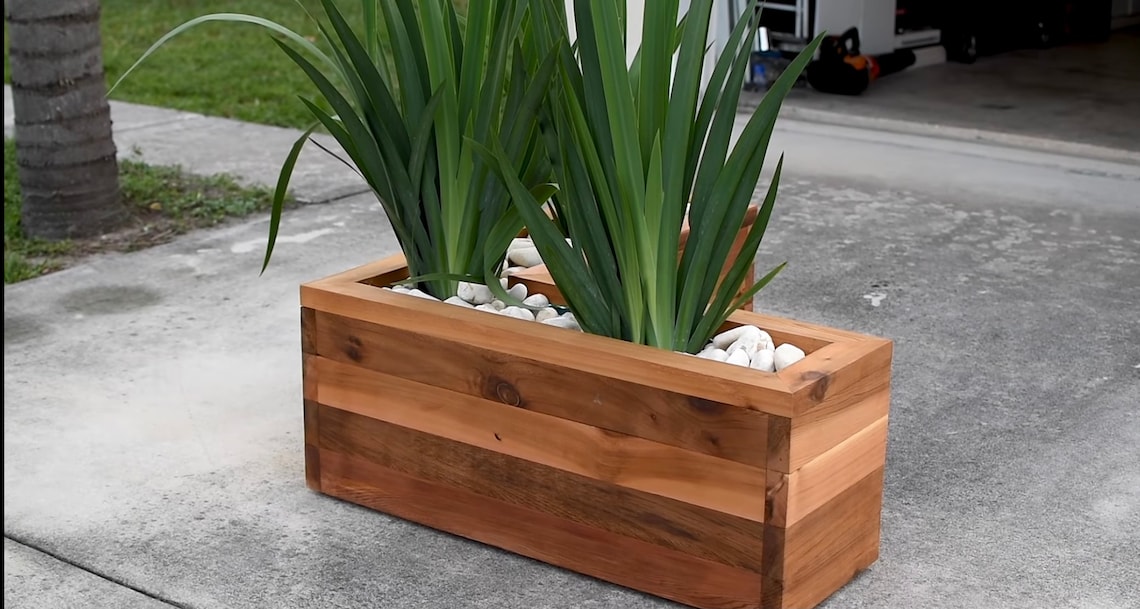 Outdoor Lshaped Cedar Planter Box made to Order Etsy