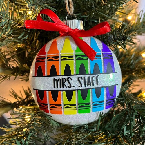 Resin Teacher Ornament Etsy