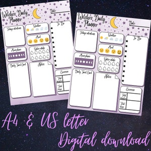 Witches Daily Planner Printable, Witchy Planner, Wiccan Planner ...