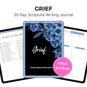 Grief Scripture Writing Journal: 30-Day Scripture Plan (Digital Download)