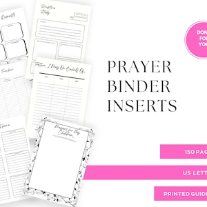 Prayer Binder Refill Inserts: Guided Faith Journal Sheets