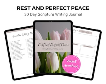 Dagboek voor het schrijven van 30 dagen: rust en vrede (digitale download)