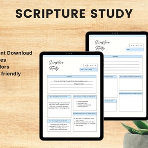 Bible Scripture Study Template Printable Bible Scripture - Etsy
