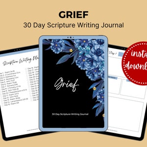 Grief Scripture Writing Journal: 30-Day Scripture Plan (Digital Download)