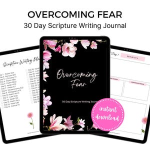 Angst überwinden Schrift Journal: 30-Tage-Plan (Digitaler Download)