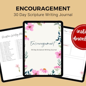 Encouragement 30 Day Scripture Writing Journal, Scripture Writing Plan