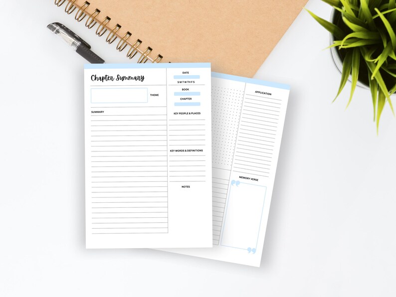 Bible Chapter Summary Template: Printable Bible Study (US Letter) - Etsy