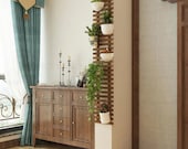 Wall mounted Wood Planter, Wooden Planter Stand, wood ladder