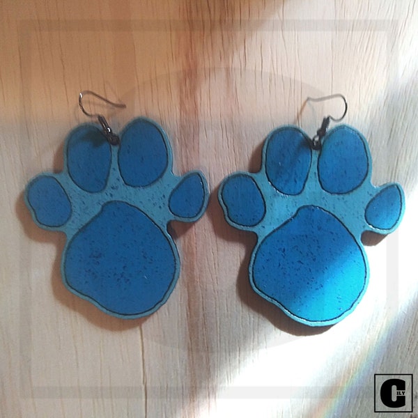 Handmade "Who's Clues? Blues Clues!" Blues Clues Themed Earrings