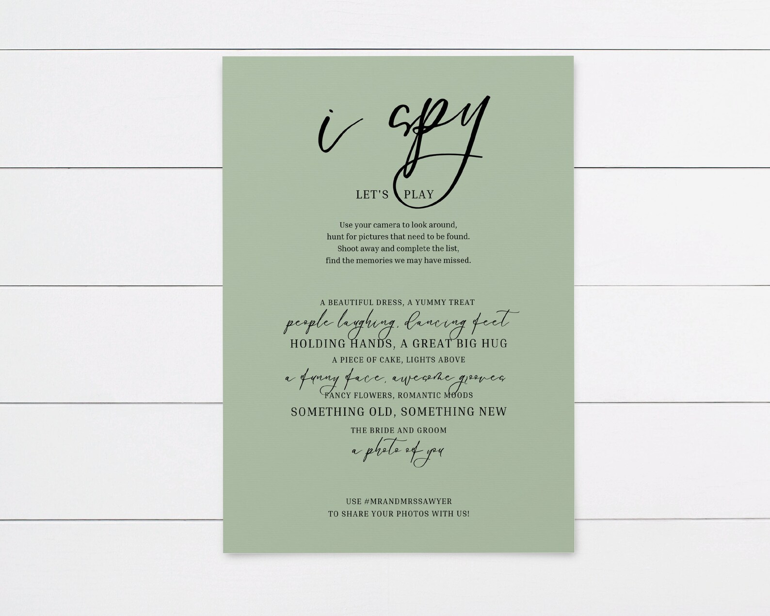 Minimalist Wedding I Spy Printable I Spy Wedding Game - Etsy