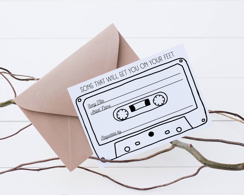 Wedding Song Request Card Template Wedding RSVP Song Request - Etsy