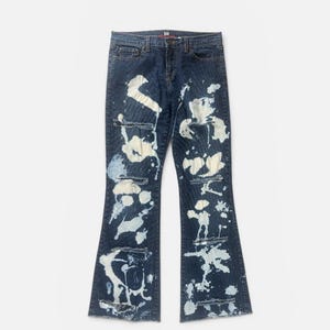 Y2k Bleached Jeans - Etsy