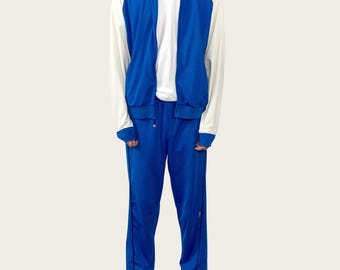 Vintage UFC Blue & Cream 2 Piece Tracksuit Sz Large