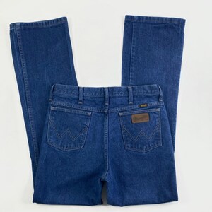 Vintage Wrangler Dark Wash Straight Fit Jeans Sz M afbeelding 5