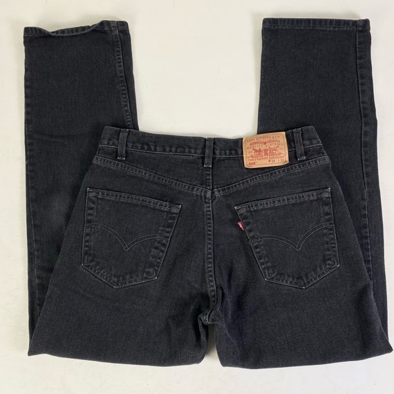 Vintage Levi’s 505 Washed Out Faded Black Straigh… - image 4