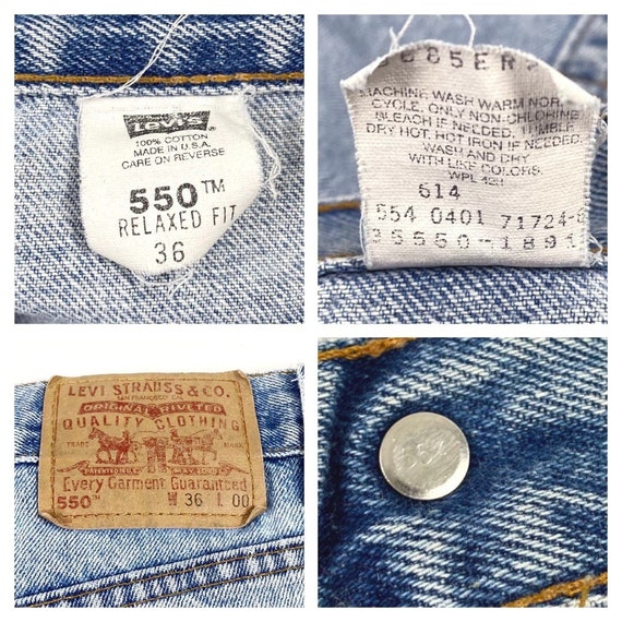 Vintage Levi’s 550 Faded Denim Cut Off Jean Short… - image 5