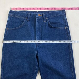 Vintage Wrangler Dark Wash Straight Fit Jeans Sz M afbeelding 7