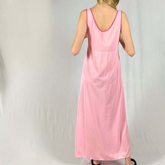 Vintage Pastel Pink Sheer Maxi Slip Dress Gem