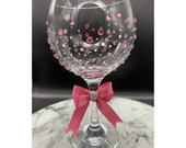 Personalised Gin Glass with a Colour of your Choice Rhinestones