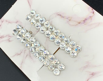 Large Diamante Hairclips