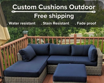 Outdoor Cushions, Custom Sofa Cushion, Fade proof, Easy to clean , 5 Years of warranty, Fast  + Free ship