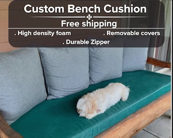 Custom Fit Bench Cushion, Window cushion, Reading nook cushion, Bay Window Bench Cushion, Fast  + Free ship