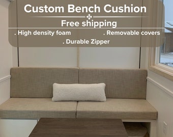 Custom Size Cushion, Window cushion, Reading nook cushion, Bay Window Bench Cushion, Fast  + Free ship