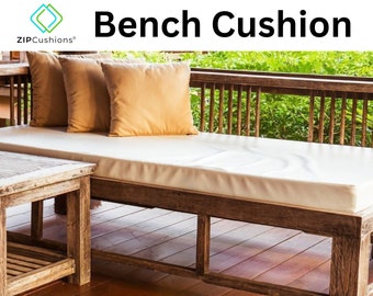 Coussin de banc extérieur de taille personnalisée, coussin de canapé, résistant à la décoloration, facile à nettoyer, livraison rapide + gratuite