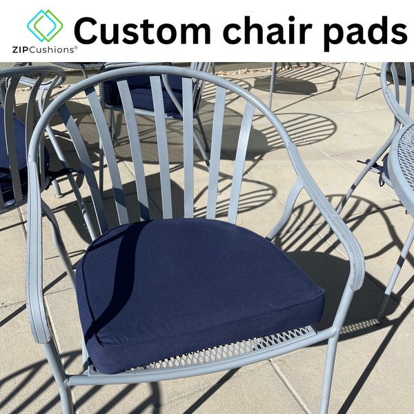 Coussins de chaise de taille personnalisée, coussins de chaise d'extérieur, résistant à la décoloration, résistant à l'eau/aux taches, livraison rapide + gratuite