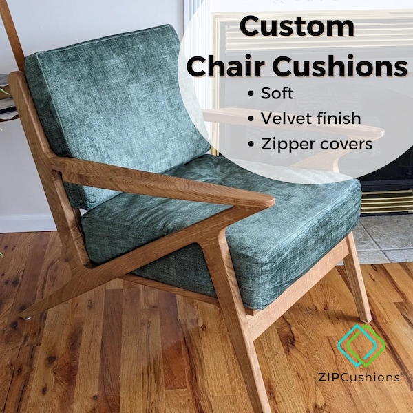 Coussins personnalisés pour fauteuil, coussins de chaise de patio, coussins en velours, coussin de salon, livraison rapide + gratuite