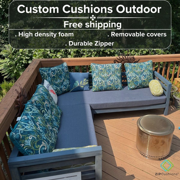 Outdoor Cushions, Custom Fit Cushion, Fade proof, Easy to clean , 5 Years of warranty, Fast  + Free ship