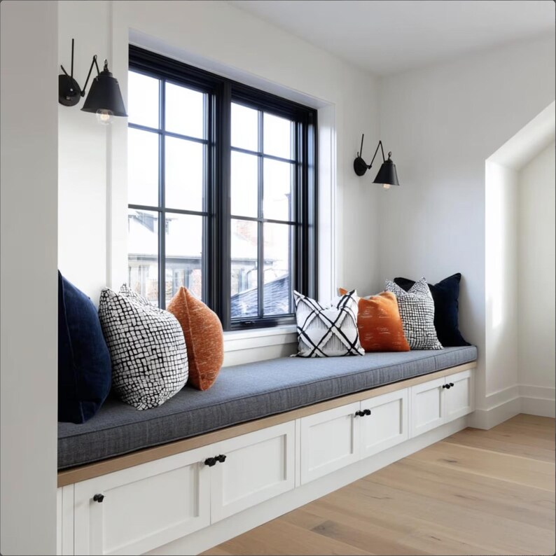 Custom Bay Window Bench Cushion: Trapezoid & Odd-Shape Seating image 5