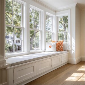 Custom Bay Window Bench Cushion: Trapezoid & Odd-Shape Seating image 6